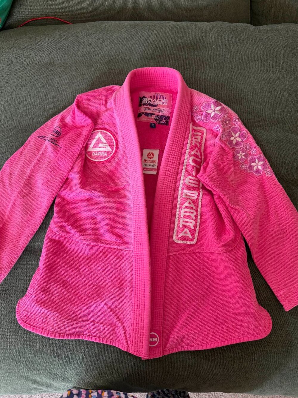 Limited Edition Gracie Barra Sakura Womens Kimono, Pink, Size F1